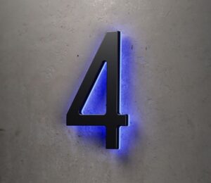 Floating Clear Horizontal LED Sign And Doorbell